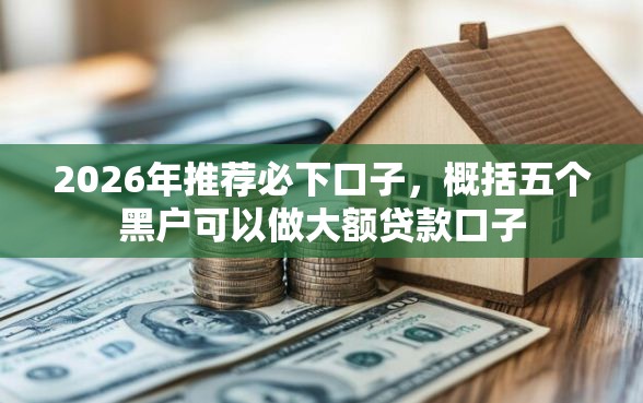 2026年推荐必下口子，概括五个黑户可以做大额贷款口子