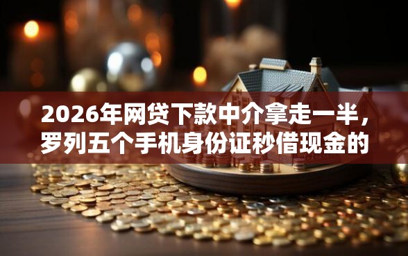 2026年网贷下款中介拿走一半，罗列五个手机身份证秒借现金的口子