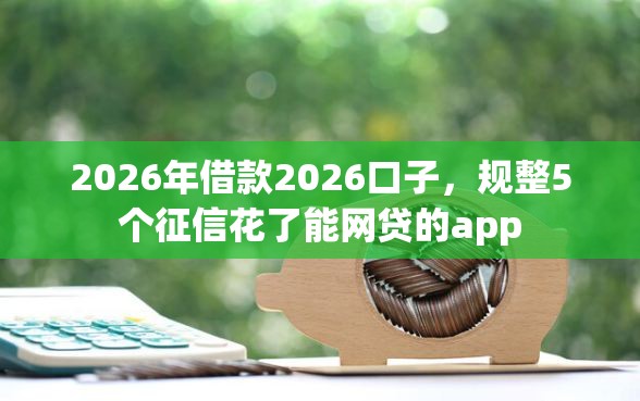 2026年借款2026口子，规整5个征信花了能网贷的app