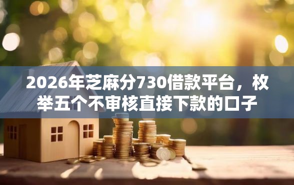 2026年芝麻分730借款平台，枚举五个不审核直接下款的口子