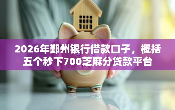 2026年鄞州银行借款口子，概括五个秒下700芝麻分贷款平台