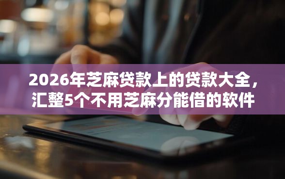2026年芝麻贷款上的贷款大全，汇整5个不用芝麻分能借的软件
