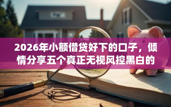 2026年小额借贷好下的口子，倾情分享五个真正无视风控黑白的网贷app