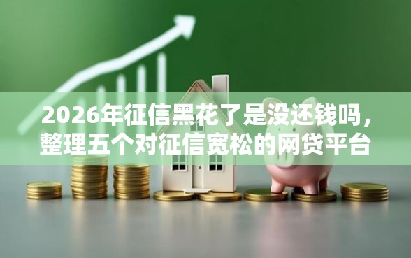 2026年征信黑花了是没还钱吗，整理五个对征信宽松的网贷平台