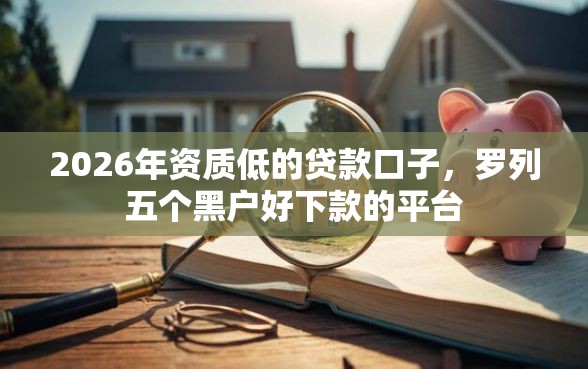 2026年资质低的贷款口子，罗列五个黑户好下款的平台