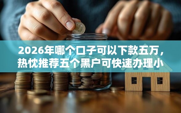 2026年哪个口子可以下款五万，热忱推荐五个黑户可快速办理小额贷款业务的软件
