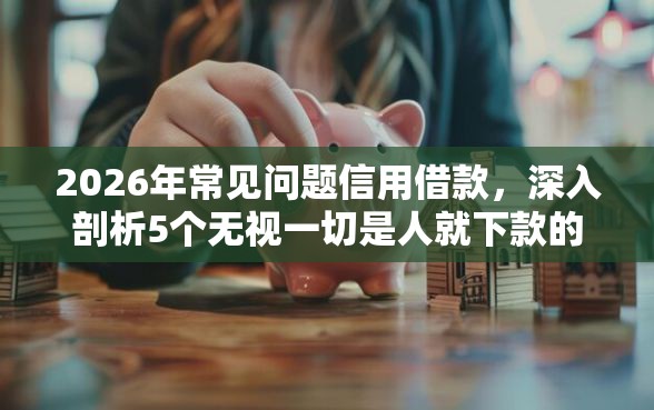 2026年常见问题信用借款，深入剖析5个无视一切是人就下款的口子