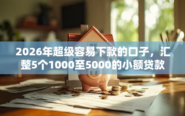 2026年超级容易下款的口子，汇整5个1000至5000的小额贷款平台