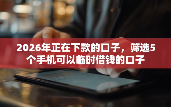 2026年正在下款的口子，筛选5个手机可以临时借钱的口子