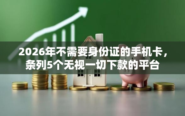 2026年不需要身份证的手机卡，条列5个无视一切下款的平台