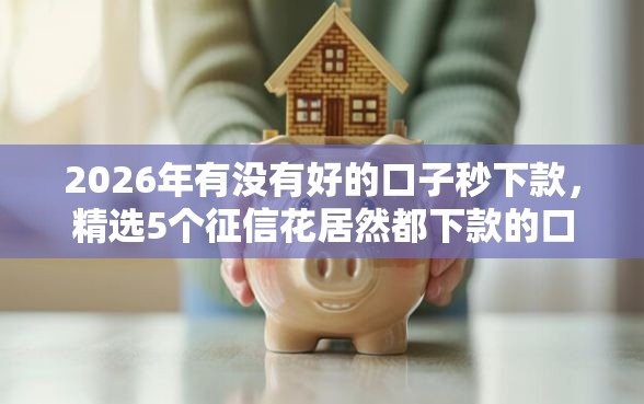 2026年有没有好的口子秒下款，精选5个征信花居然都下款的口子