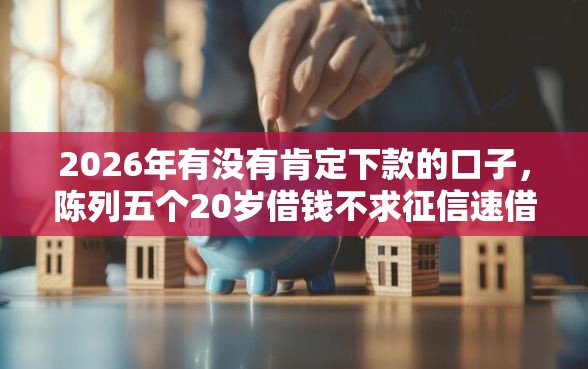 2026年有没有肯定下款的口子，陈列五个20岁借钱不求征信速借口子