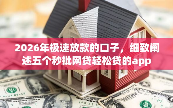 2026年极速放款的口子，细致阐述五个秒批网贷轻松贷的app