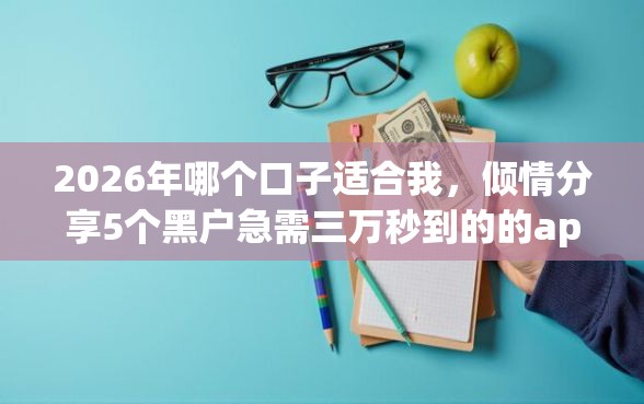 2026年哪个口子适合我，倾情分享5个黑户急需三万秒到的的app