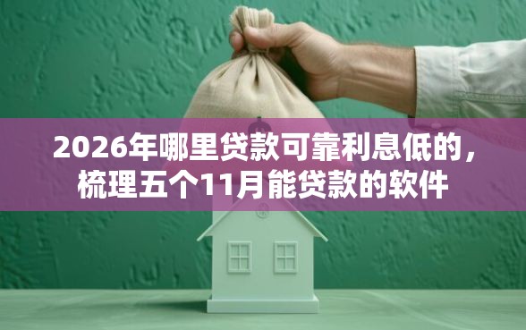 2026年哪里贷款可靠利息低的，梳理五个11月能贷款的软件