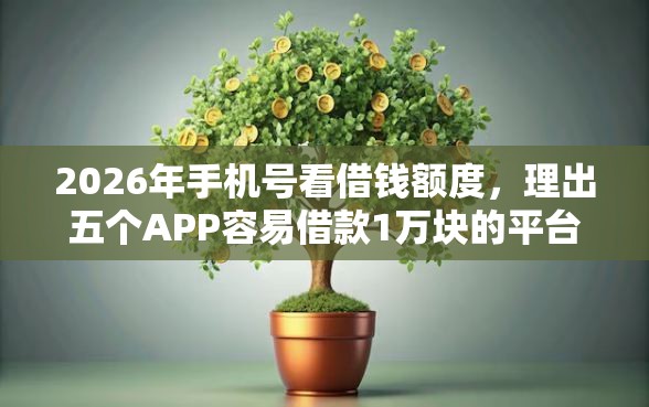 2026年手机号看借钱额度,理出五个APP容易借款1万块的平台 2026年手机号看借钱额度,理出五个APP容易借款1万块的平台