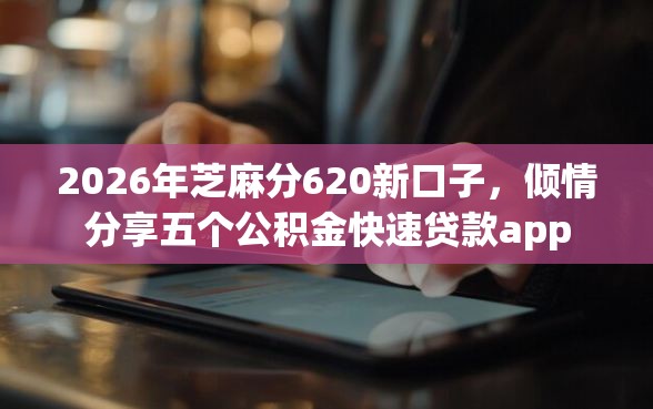 2026年芝麻分620新口子，倾情分享五个公积金快速贷款app