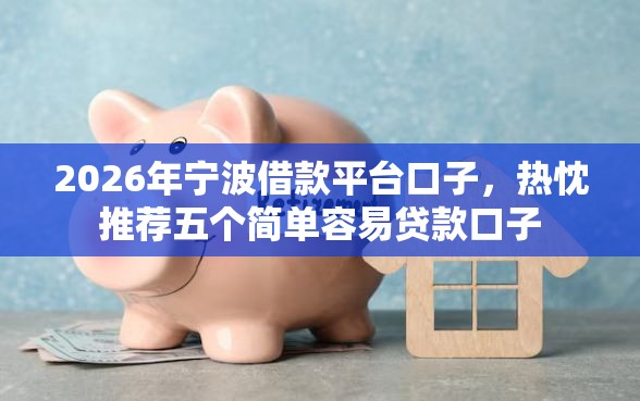 2026年宁波借款平台口子，热忱推荐五个简单容易贷款口子