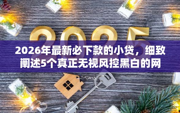 2026年最新必下款的小贷,细致阐述5个真正无视风控黑白的网贷软件 2026年最新必下款的小贷,细致阐述5个真正无视风控黑白的网贷软件