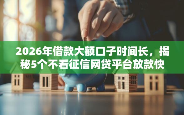 2026年借款大额口子时间长，揭秘5个不看征信网贷平台放款快的软件