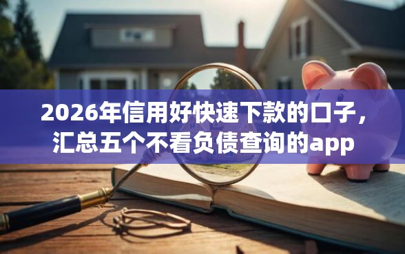2026年信用好快速下款的口子，汇总五个不看负债查询的app