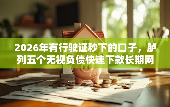 2026年有行驶证秒下的口子，胪列五个无视负债快速下款长期网贷的口子