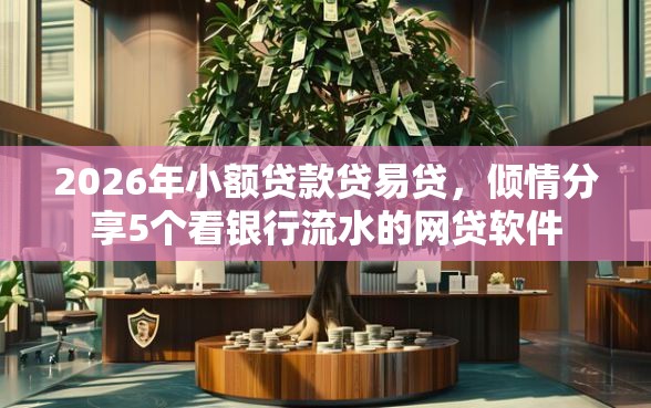 2026年小额贷款贷易贷，倾情分享5个看银行流水的网贷软件