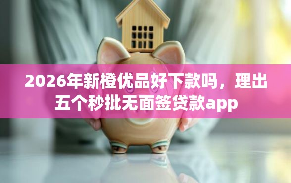 2026年新橙优品好下款吗，理出五个秒批无面签贷款app