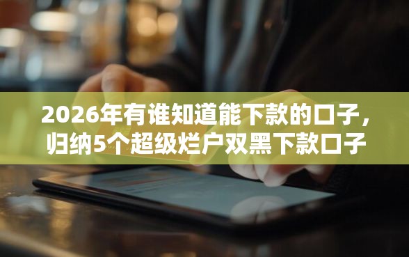 2026年有谁知道能下款的口子，归纳5个超级烂户双黑下款口子
