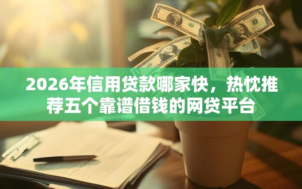 2026年信用贷款哪家快，热忱推荐五个靠谱借钱的网贷平台