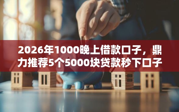 2026年1000晚上借款口子，鼎力推荐5个5000块贷款秒下口子