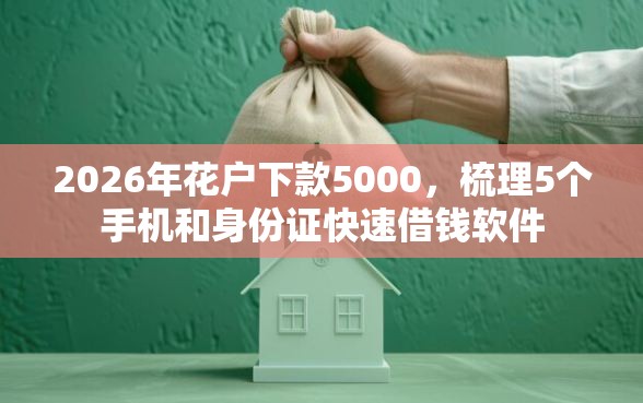 2026年花户下款5000，梳理5个手机和身份证快速借钱软件