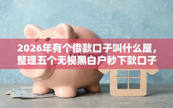 2026年有个借款口子叫什么屋，整理五个无视黑白户秒下款口子软件