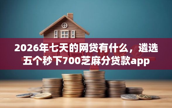 2026年七天的网贷有什么，遴选五个秒下700芝麻分贷款app