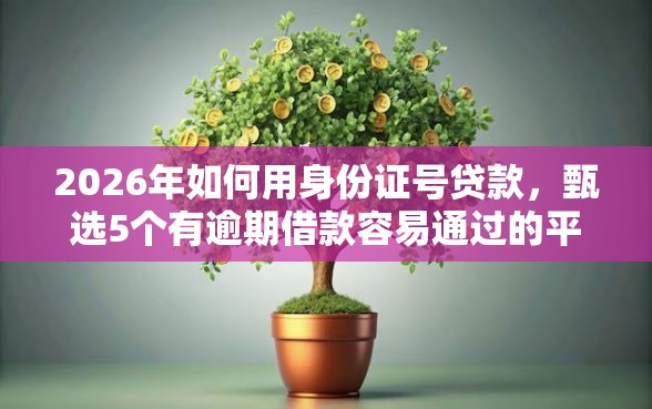 2026年如何用身份证号贷款，甄选5个有逾期借款容易通过的平台