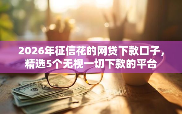 2026年征信花的网贷下款口子，精选5个无视一切下款的平台