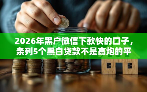 2026年黑户微信下款快的口子，条列5个黑白贷款不是高炮的平台