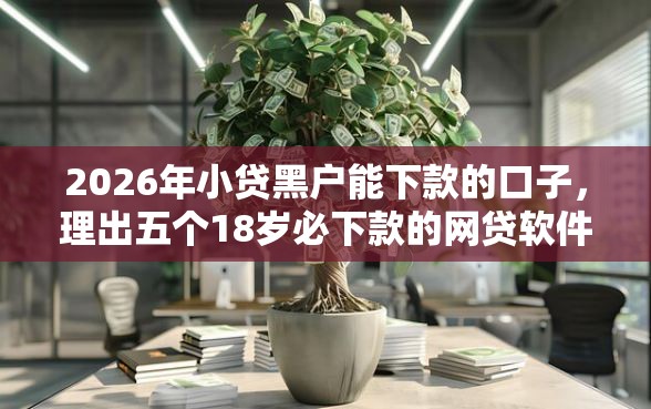 2026年小贷黑户能下款的口子，理出五个18岁必下款的网贷软件