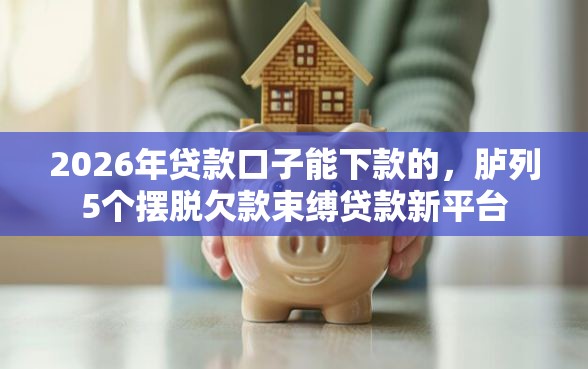 2026年贷款口子能下款的，胪列5个摆脱欠款束缚贷款新平台