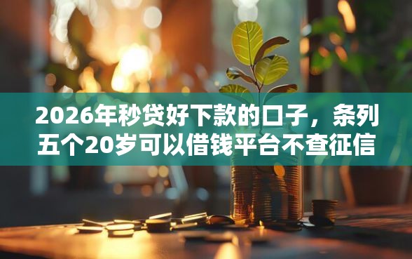 2026年秒贷好下款的口子,条列五个20岁可以借钱平台不查征信的口子 2026年秒贷好下款的口子,条列五个20岁可以借钱平台不查征信的口子
