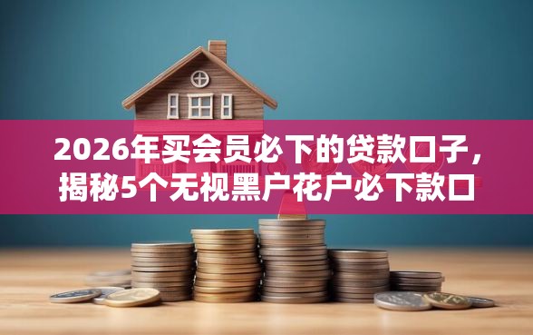 2026年买会员必下的贷款口子，揭秘5个无视黑户花户必下款口子