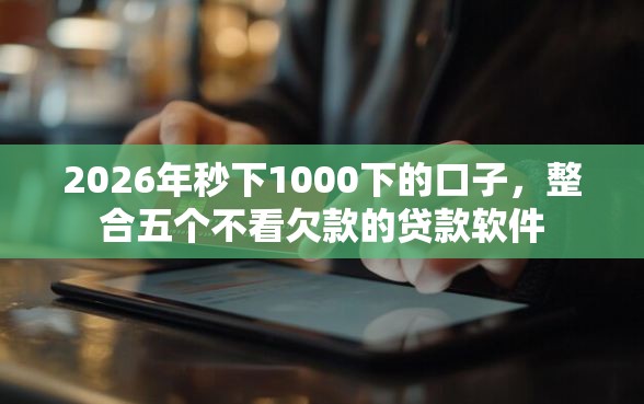 2026年秒下1000下的口子，整合五个不看欠款的贷款软件