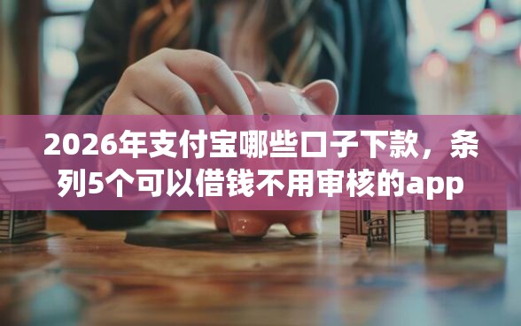 2026年支付宝哪些口子下款，条列5个可以借钱不用审核的app