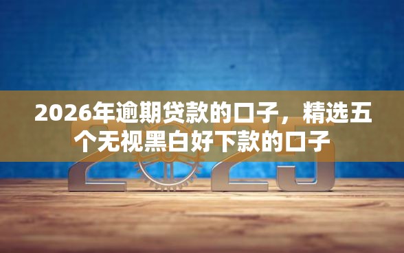 2026年逾期贷款的口子，精选五个无视黑白好下款的口子