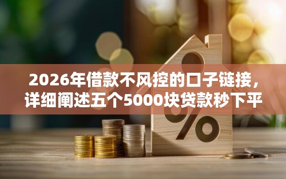 2026年借款不风控的口子链接，详细阐述五个5000块贷款秒下平台