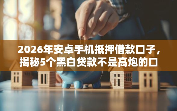 2026年安卓手机抵押借款口子，揭秘5个黑白贷款不是高炮的口子