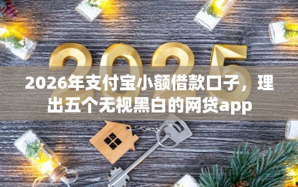 2026年支付宝小额借款口子，理出五个无视黑白的网贷app