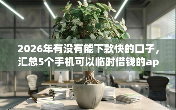 2026年有没有能下款快的口子，汇总5个手机可以临时借钱的app