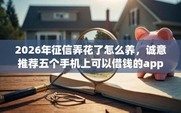2026年征信弄花了怎么养，诚意推荐五个手机上可以借钱的app