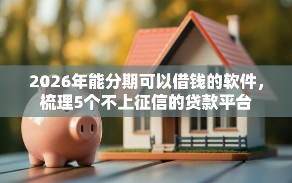 2026年能分期可以借钱的软件，梳理5个不上征信的贷款平台